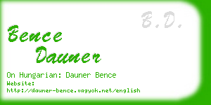 bence dauner business card